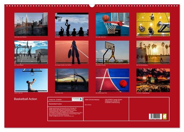 Produktbild: Basketball Action (Wandkalender 2026 DIN A2 quer), CALVENDO Monatskalender