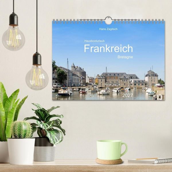 Produktbild: Hausbooturlaub Frankreich - Bretagne (Wandkalender 2027 DIN A4 quer), CALVENDO Monatskalender