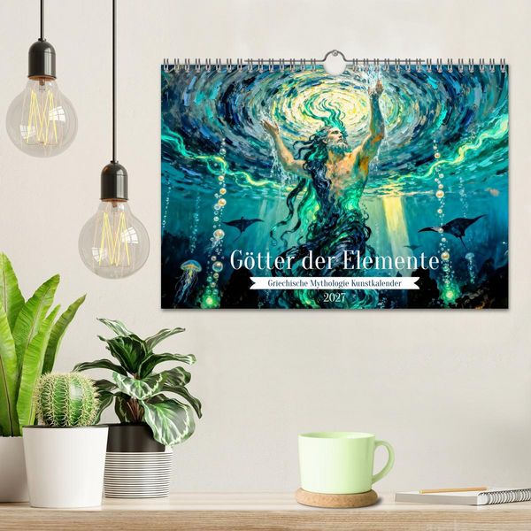 Produktbild: G&ouml;tter der Elemente - Griechische Mythologie Kunstkalender (Wandkalender 2027 DIN A4 quer), CALVENDO Monatskalender