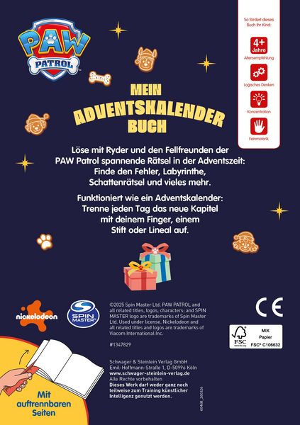 Produktbild: PAW Patrol Mein Adventskalenderbuch