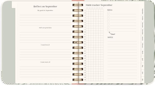 Produktbild: Life Planner Decor Green flow 26/27