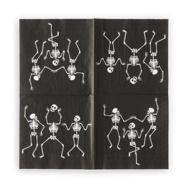 Produktbild: Serviette "Dancing Bones" 25x25cm