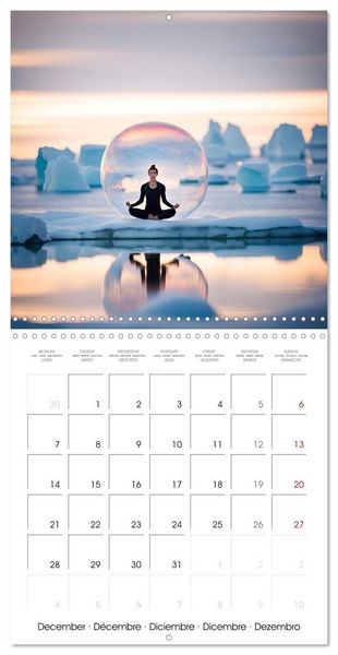 Produktbild: Soap bubble yoga dreams - AI Yoga journeys (Wall Calendar 2026 12 &times; 12 Inch) CALVENDO 12 Month Wall Calendar