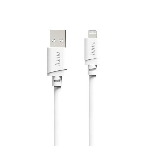 Produktbild: Hama USB-Ladekabel USB 2.0 Apple Lightning Stecker, USB-A Stecker 3m Wei&szlig; 00201802