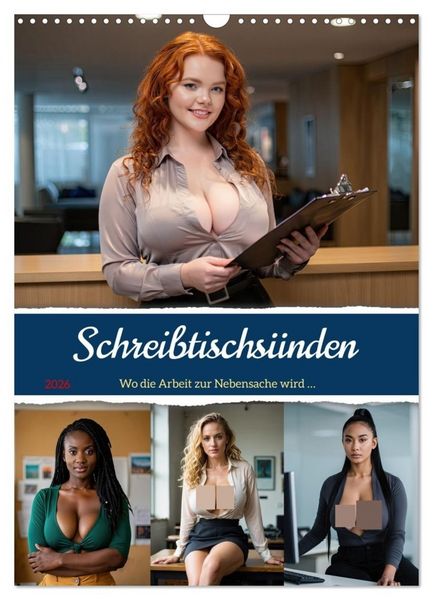 Produktbild: Schreibtischs&uuml;nden (Wandkalender 2026 DIN A3 hoch), CALVENDO Monatskalender
