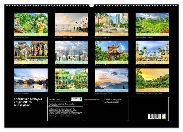 Produktbild: Faszination Malaysia Zauberhaftes S&uuml;dostasien (Wandkalender 2026 DIN A2 quer), CALVENDO Monatskalender