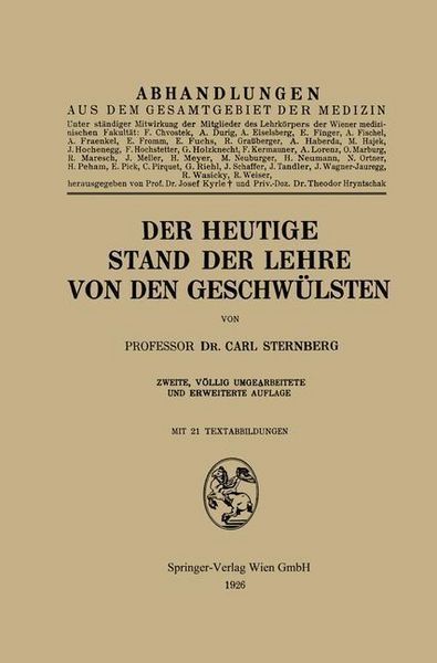 Produktbild: Der heutige Stand der Lehre von den Geschw&uuml;lsten