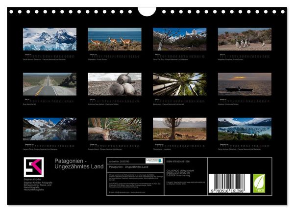 Produktbild: Patagonien - Ungez&auml;hmtes Land (Wandkalender 2026 DIN A4 quer), CALVENDO Monatskalender