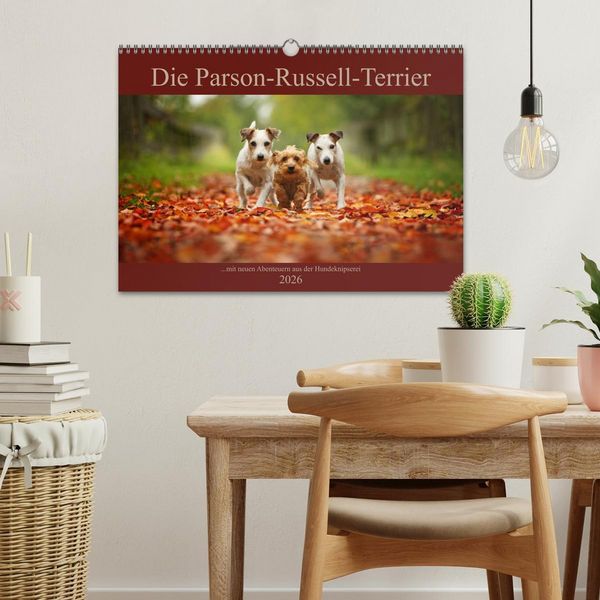 Produktbild: Die Parson-Russell-Terrier ...mit neuen Abenteuern aus der Hundeknipserei (Wandkalender 2026 DIN A3 quer), CALVENDO Monatskalender