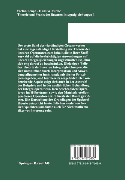 Produktbild: Theorie und Praxis der linearen Integralgleichungen 1