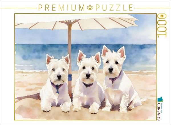 CALVENDO Puzzle West Highland White Terrier | 1000 Teile Lege-Größe 64x48cm Foto-Puzzle für glückliche Stunden