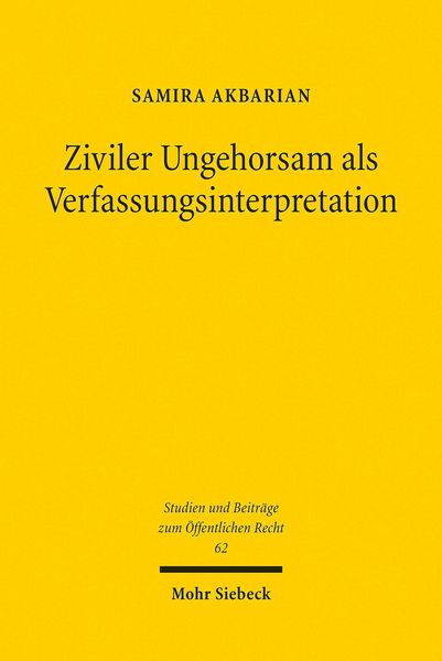 Produktbild: Ziviler Ungehorsam als Verfassungsinterpretation