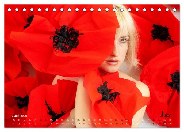 Produktbild: PIPPA CRASH &ndash; schwarz zu rot (Tischkalender 2026 DIN A5 quer), CALVENDO Monatskalender