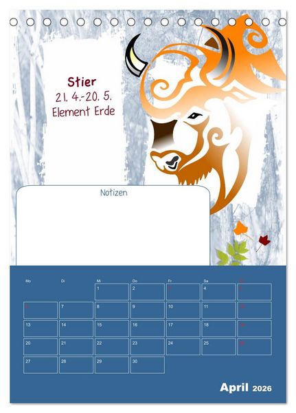 Produktbild: Sternzeichen &bull; Geburtstagskalender / Planer (Tischkalender 2026 DIN A5 hoch), CALVENDO Monatskalender