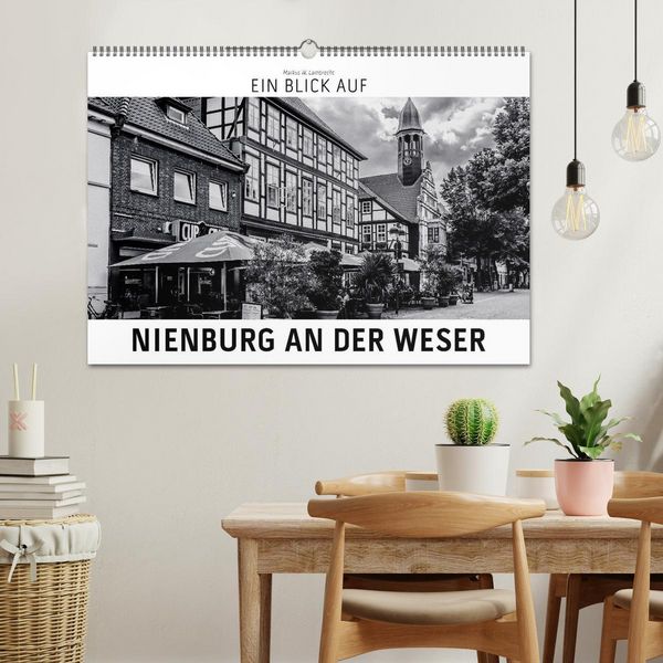 Produktbild: Ein Blick auf Nienburg an der Weser (Wandkalender 2026 DIN A2 quer), CALVENDO Monatskalender