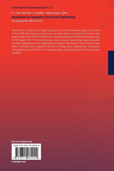 Produktbild: Innovations in Computer Science and Engineering