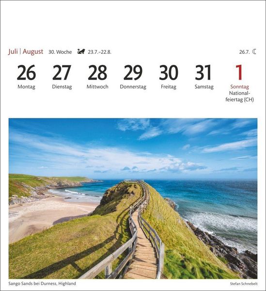 Produktbild: Schottland Sehnsuchtskalender 2027 - Wochenkalender mit 53 Postkarten
