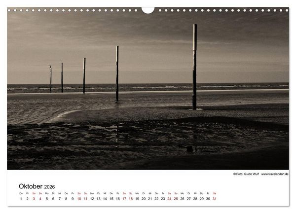 Produktbild: Sankt Peter-Ording. Ein Traum an der Nordsee (Wandkalender 2026 DIN A3 quer), CALVENDO Monatskalender
