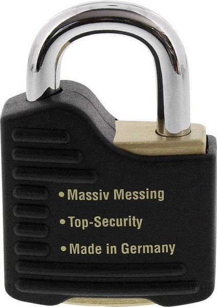 Produktbild: Burg W&auml;chter Gamma 700 55 SB Vorh&auml;ngeschloss verschieden schlie&szlig;end Messing, Schwarz Profilzylinder-Vorhangschloss