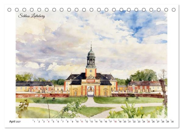Produktbild: Schl&ouml;ssertour durch D&auml;nemark (Tischkalender 2027 DIN A5 quer), CALVENDO Monatskalender