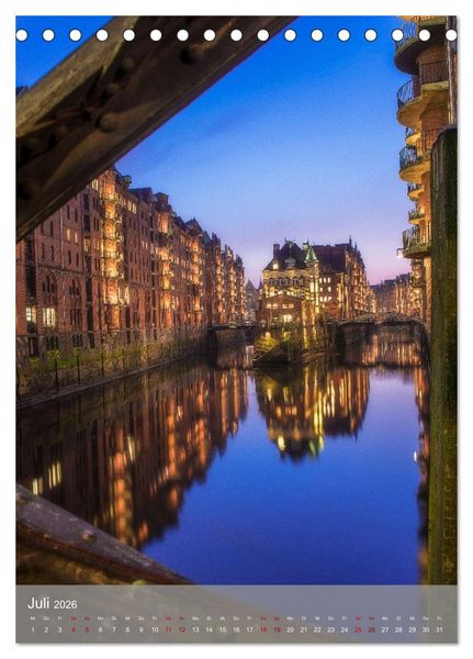 Produktbild: Hamburg - Die sch&ouml;nste Hafenstadt (Tischkalender 2026 DIN A5 hoch), CALVENDO Monatskalender