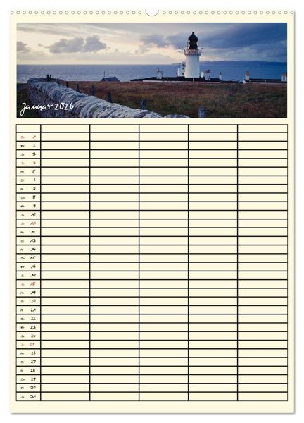 Produktbild: Urlaubsparadiese - Familienplaner (hochwertiger Premium Wandkalender 2026 DIN A2 hoch), Kunstdruck in Hochglanz