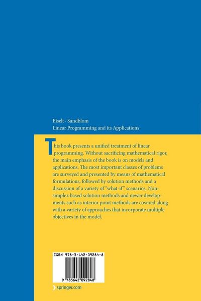 Produktbild: Linear Programming and its Applications