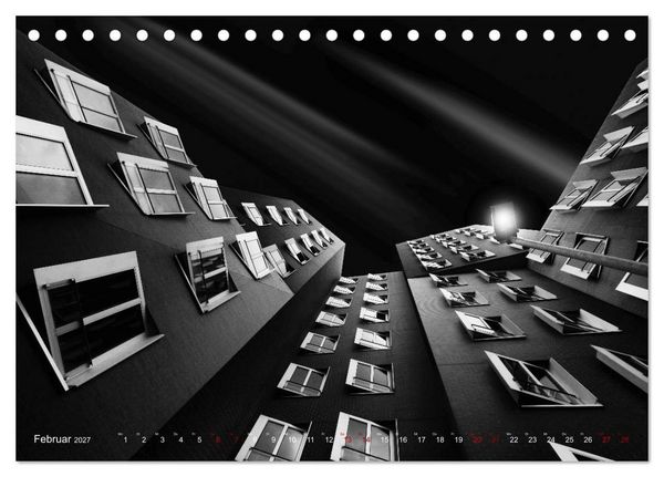 Produktbild: Monochrome Architektur (Tischkalender 2027 DIN A5 quer), CALVENDO Monatskalender