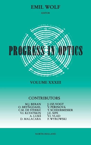 Produktbild: Progress in Optics Volume 33