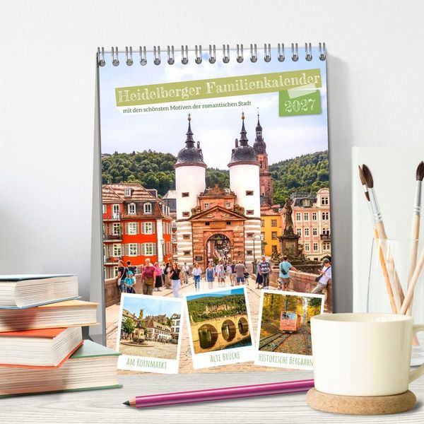 Produktbild: Heidelberger Familienkalender (Tischkalender 2027 DIN A5 hoch), CALVENDO Monatskalender