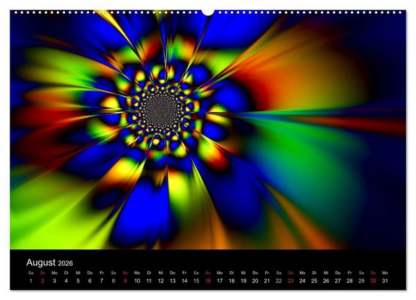 Produktbild: Fraktale Welten 2 (Wandkalender 2026 DIN A2 quer), CALVENDO Monatskalender