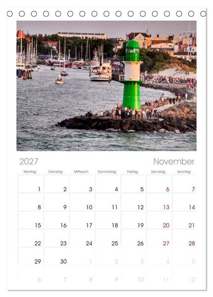 Produktbild: Tischplaner 2027 - Hanse Sail - Rostock. Du bist so sch&ouml;n (A5 Tischkalender zum Aufstellen) CALVENDO
