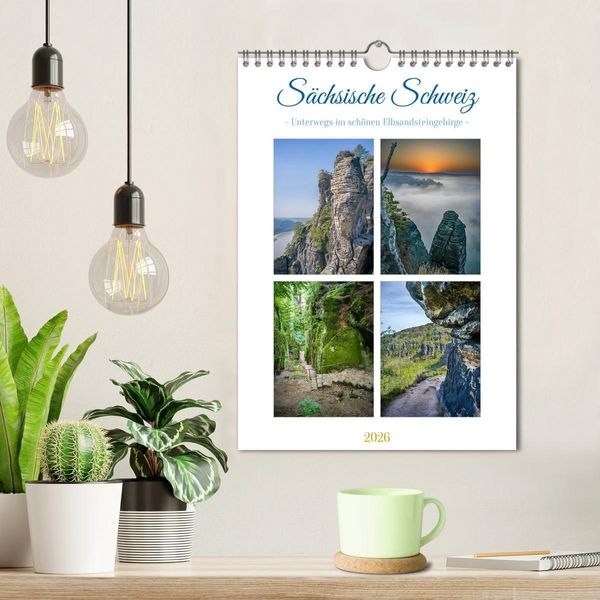Produktbild: S&auml;chsische Schweiz - Unterwegs im sch&ouml;nen Elbsandsteingebirge (Wandkalender 2026 DIN A4 hoch), CALVENDO Monatskalender