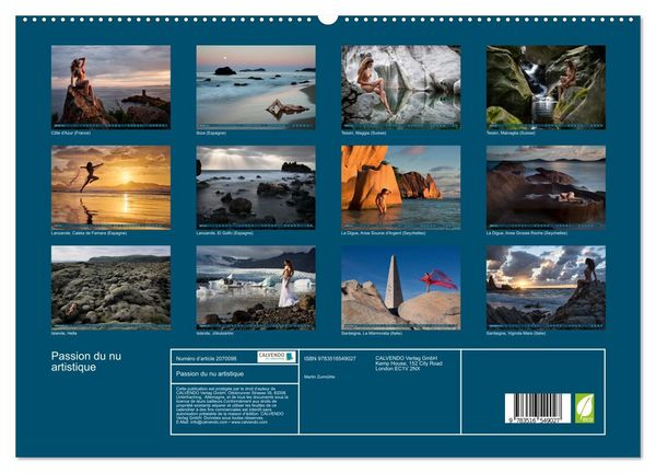Produktbild: Passion du nu artistique (Calendrier mural 2026 DIN A2 vertical) calendrier de bureau