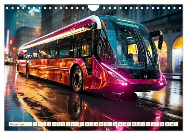 Produktbild: Busse Fantasien (Wandkalender 2026 DIN A4 quer), CALVENDO Monatskalender