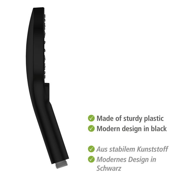 Produktbild: Duschkopf Mod. Ultimate Shower Schwarz/Grau, &Oslash; 13 cm