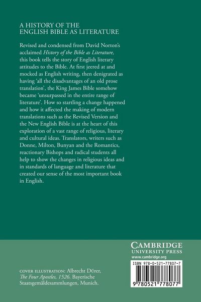 Produktbild: A History of the English Bible as Literature