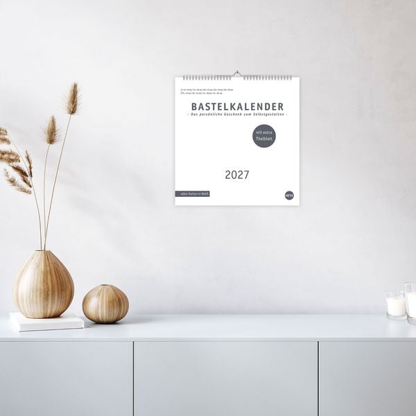 Produktbild: Premium-Bastelkalender wei&szlig; gro&szlig; 2027