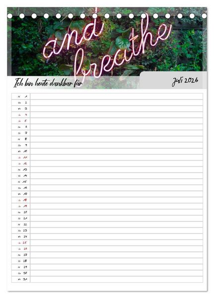 Produktbild: Ich bin dankbar - ein Jahr voller Yoga und Achtsamkeit - Yoga Kalender (Tischkalender 2026 DIN A5 hoch), CALVENDO Monatskalender