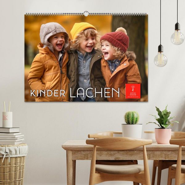 Produktbild: Kinder Lachen (Wandkalender 2026 DIN A2 quer), CALVENDO Monatskalender