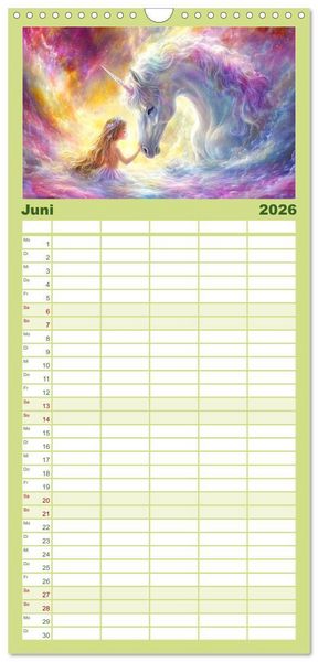 Produktbild: Familienplaner 2026 - Traumwelten. Mangas mit magischen Begegnungen mit 5 Spalten (Wandkalender, 21 x 45 cm) CALVENDO