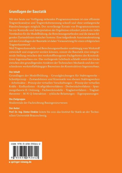 Produktbild: Grundlagen der Baustatik