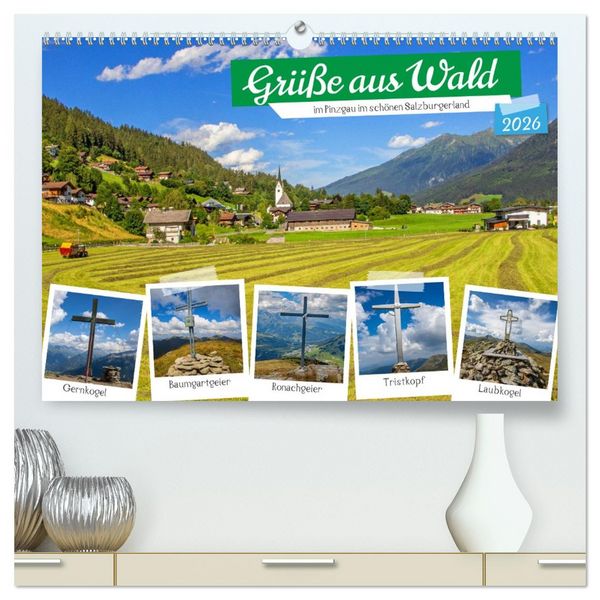 Produktbild: Gr&uuml;&szlig;e aus Wald (hochwertiger Premium Wandkalender 2026 DIN A2 quer), Kunstdruck in Hochglanz