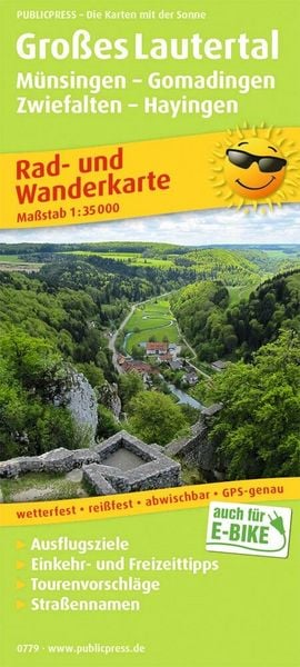Produktbild: Gro&szlig;es Lautertal, M&uuml;nsingen - Gomadingen - Zwiefalten - Hayingen 1:35 000