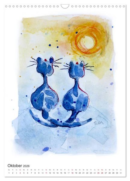 Produktbild: CATS - silent moments, besinnliche Momente (Wandkalender 2026 DIN A3 hoch), CALVENDO Monatskalender
