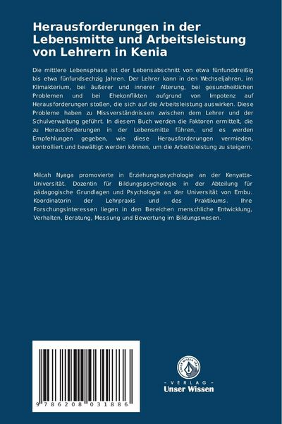 Produktbild: Herausforderungen in der Lebensmitte und Arbeitsleistung von Lehrern in Kenia