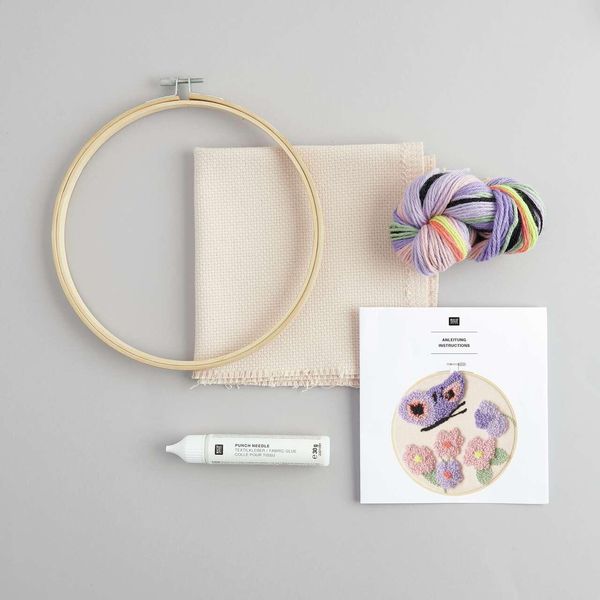 Produktbild: Punch Needle Packung, Schmetterling, &Oslash;20cm