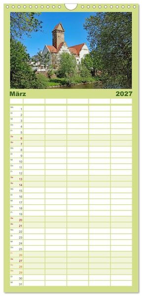 Produktbild: Familienplaner 2027 - So sch&ouml;n ist Pforzheim mit 5 Spalten (Wandkalender, 21 x 45 cm) CALVENDO