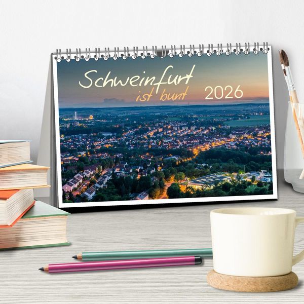Produktbild: Schweinfurt ist bunt (Tischkalender 2026 DIN A5 quer), CALVENDO Monatskalender