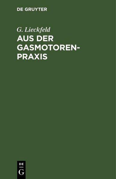 Produktbild: Aus der Gasmotoren-Praxis